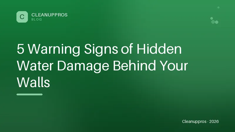 5 Warning Signs of Hidden Water Damage Behind Your Walls
